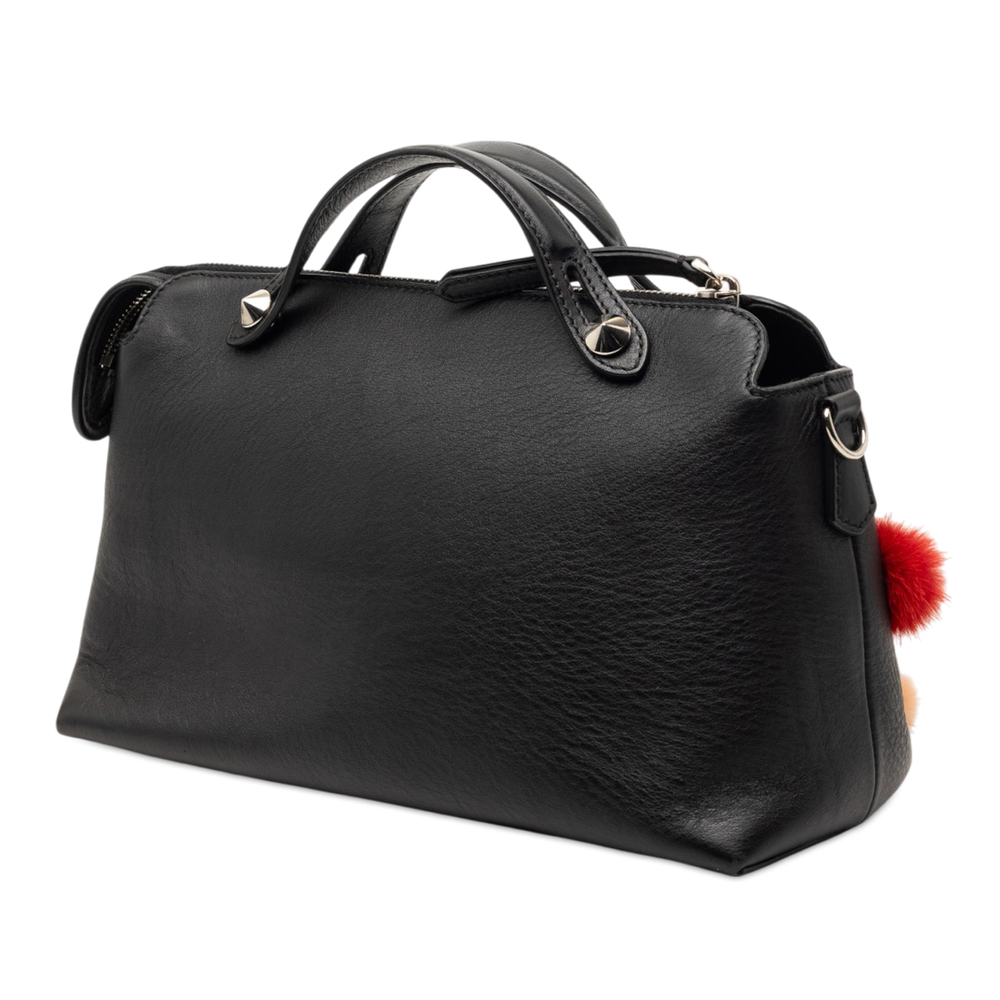 Pre-Loved Fendi Medium Leather Pompom By The Way Satchel - Picture 2 of 8